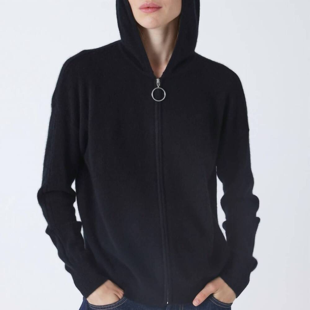 NEW ABSOLUT CASHMERE laurentina hooded sweater in black